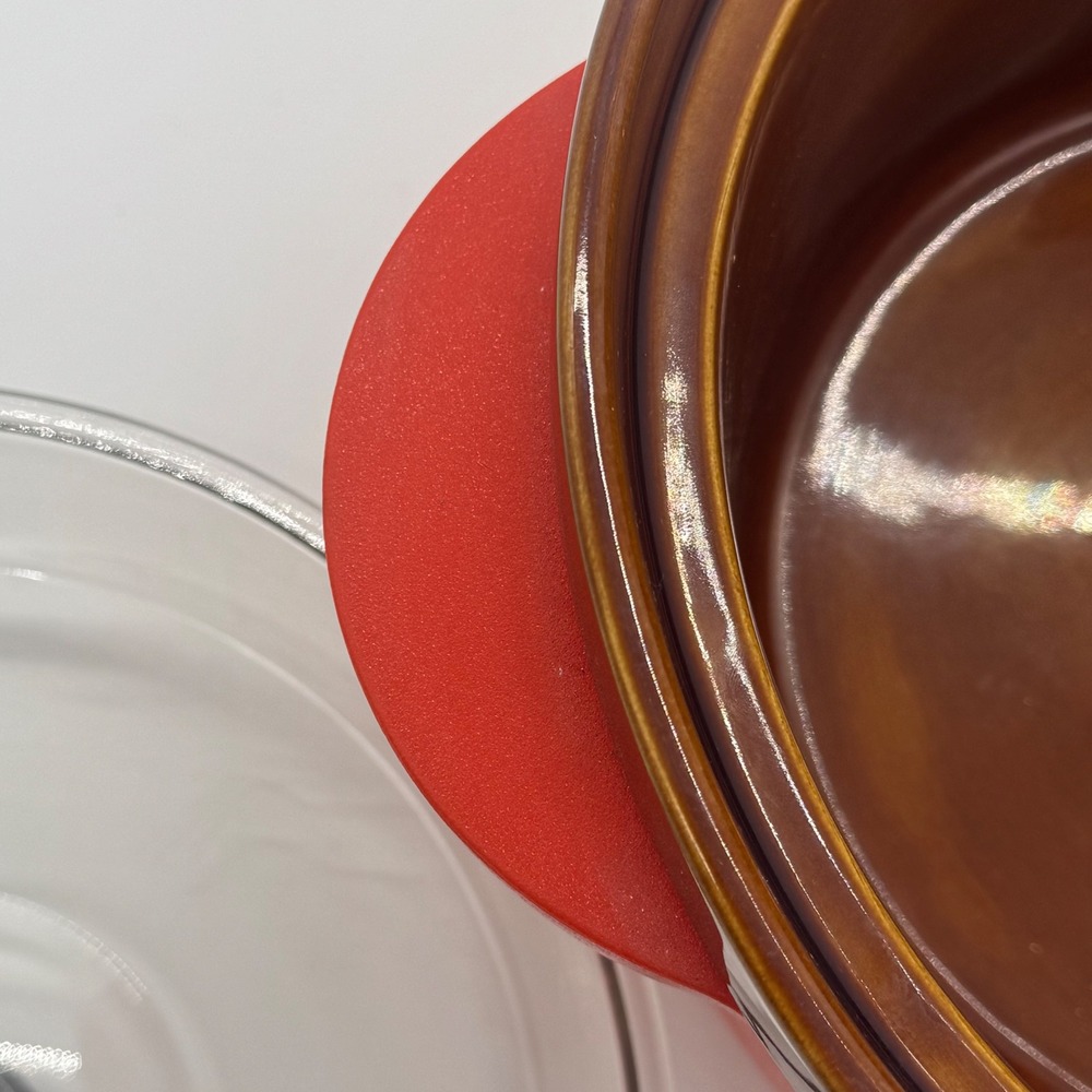 Vintage Rival Crock-Pot Slow Cooker Server Red Model 3300-2 Brown Ceramic Insert - Picture 6 of 8
